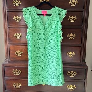 Lilly Pulitzer Mint Eyelet Mini Dress